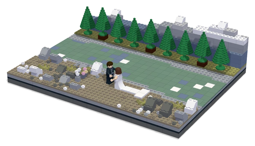 By the river, built in real bricks